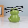 Decorative Frogs Themed Glasses Rack Stand Holder Crafted In Resin For Stylish And Functional Desktop Accessory