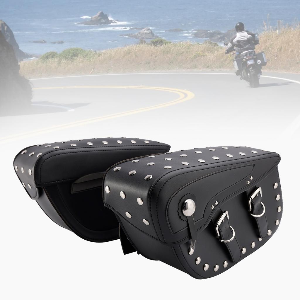 Tail Bag Side Saddlebag Tail Bag Luggage Pouch Storage Black 80L For Motorbike