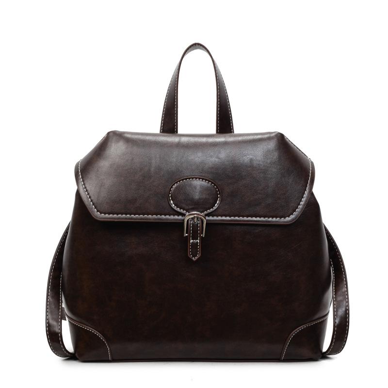 

Retro premium handbag 2025 autumn and winter new casual versatile schoolbag premium go out backpack темно-коричневого