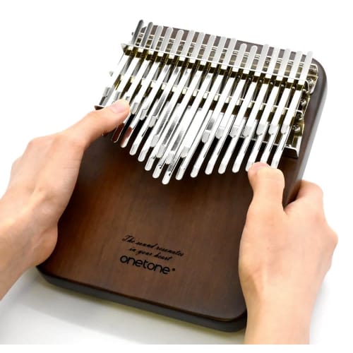 ONETONE One-Tone Kalimba (Thumb Piano), 34-Key Beginner Set, Black Walnut, OTKLS-34/BWN, Includes Case, Cleaning Cloth, Key Adjustment Hammer, Lower K