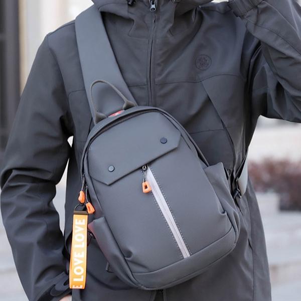 Men's Chest Bag Crossbody Bag New Large Capacity Casual Shoulder Backpack Fashionable Multi Functional Trendy Sports Chest