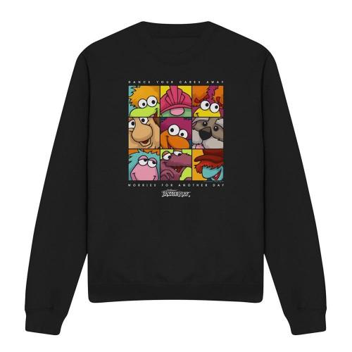 Fraggle Rock Unisex Adult Squares Faces Sweatshirt