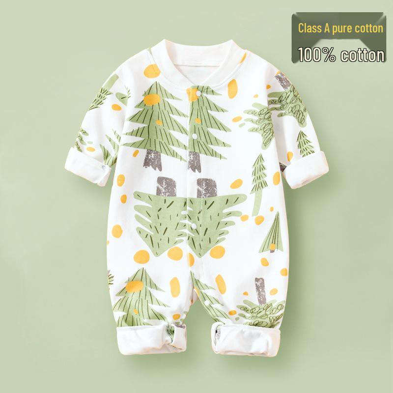 Exclusive Long Sleeve Baby Romper – Pure Cotton Infant Crawling Suit for Spring and Autumn