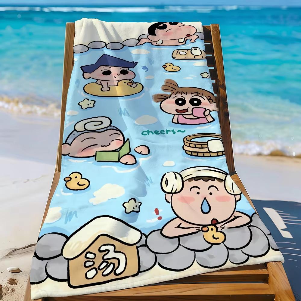 Cartoon Crayon Shinchan Beach Towel, Quick Drying Soft Skin Friendly for Swim Yoga Gym All Season Travel Gift