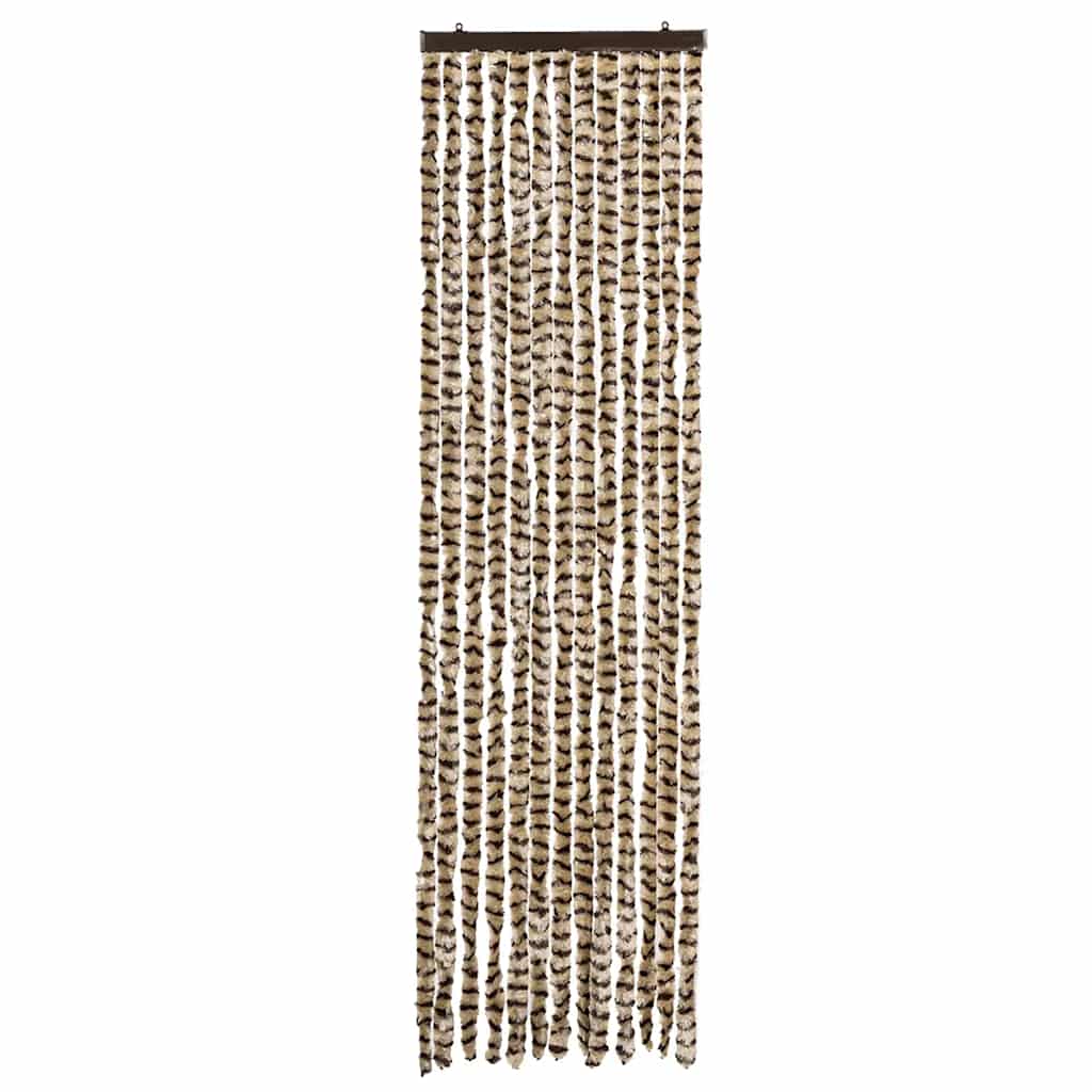 Insect Protection Curtain Beige and Brown 56 X 185 Cm Chenille