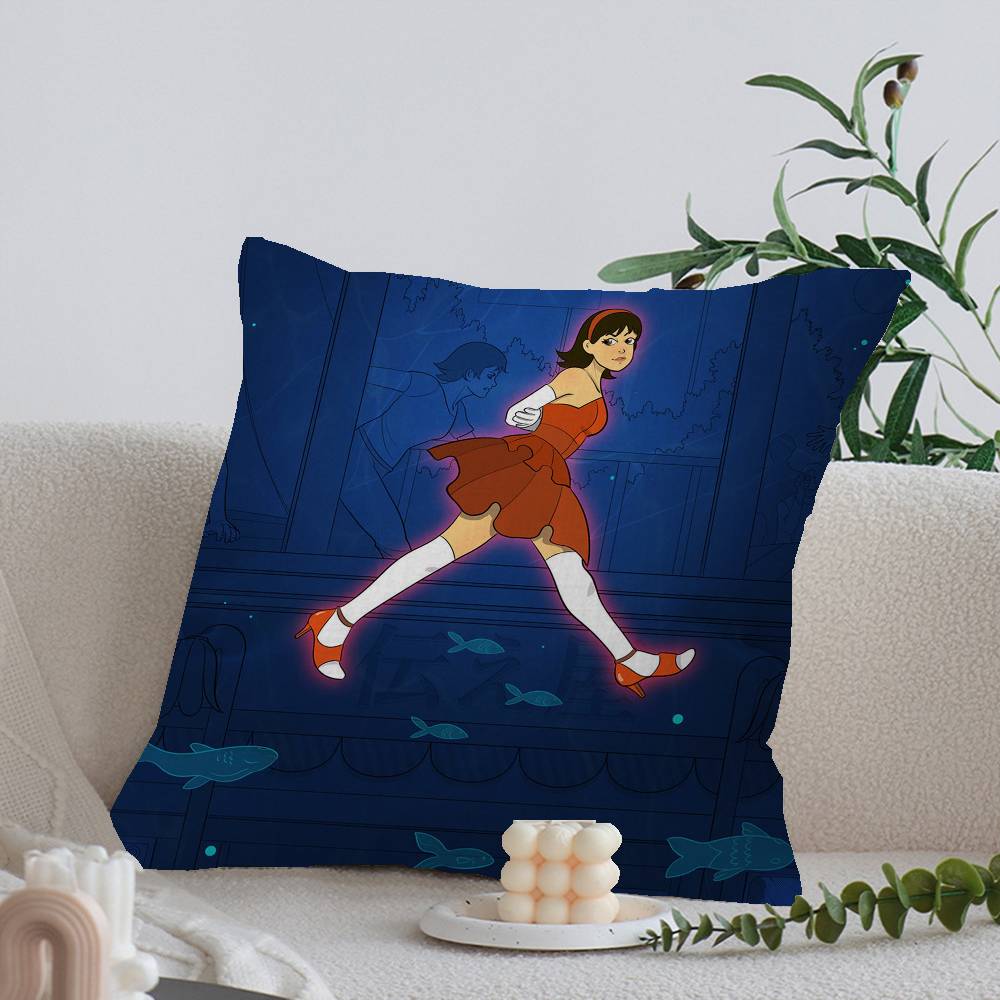Anime P-Perfect B-Blue Cushion Cover Car Throw Pillow Case For Sofa Car Christmas Gift 40x40cm 45x45cm