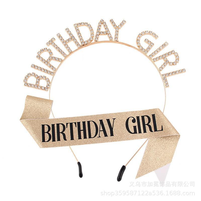 Children's Adult Birthday Headband IR Letter Crown Headband