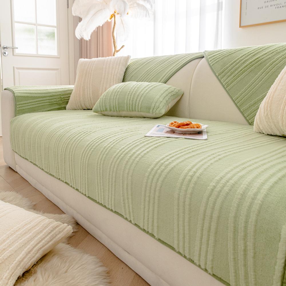 

Подушка для дивана из молочного волокна в кремовом стиле, осенне-зимняя плюшевая подушка, нескользящая ткань для дивана 70X70