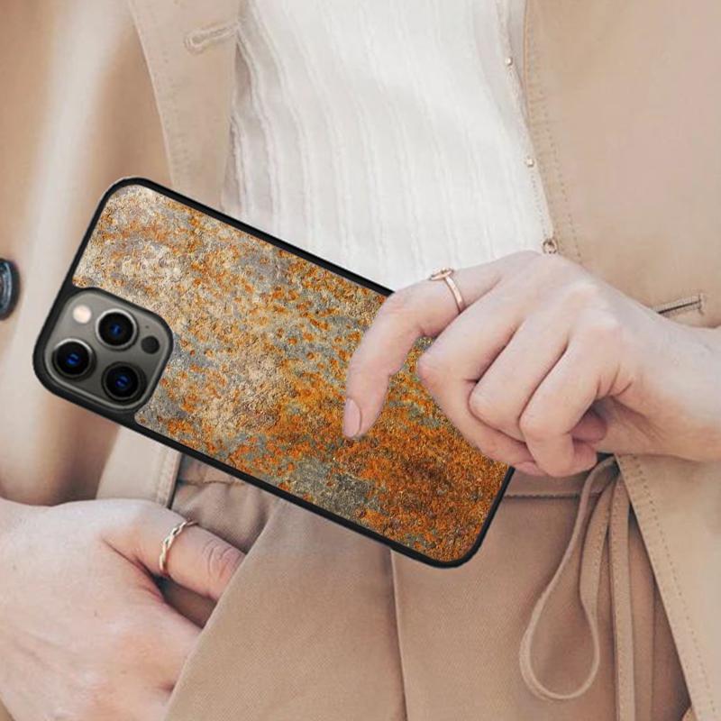 

Grunge Texture Perforated Metal Magnetic Phone Case For APPLE iPhone 17 Air 16 14 13 12 Pro Max 15 Plus Wireless MagSafe Cover iPhone 13mini