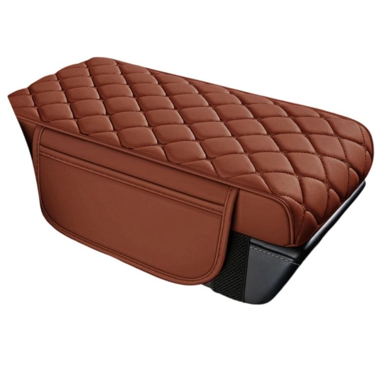 Memory Foam Car Center Console Armrest Pad With Elastic Straps For Enhancing Driving Comfort And Side Storage Pockets