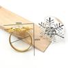 6pcs/pack Metal Snowflakes Shape Napkin Rings Silver Gold Towel Ring Fashion Napkin Holder  Wedding