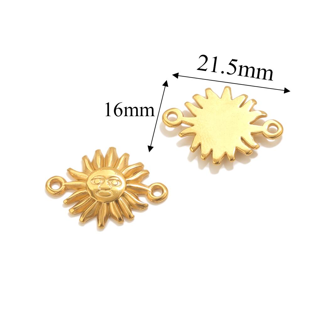 

5 шт. Подвески-соединители из нержавеющей стали с двумя отверстиями для браслетов, ожерелий, изготовления ювелирных изделий, DIY, в виде сердца, банта, золотистые, коннекторы