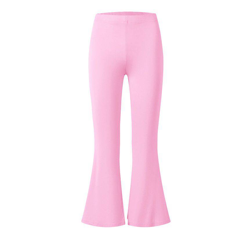 8-12 Years Kids Girls Solid Color Casual Flare Pants