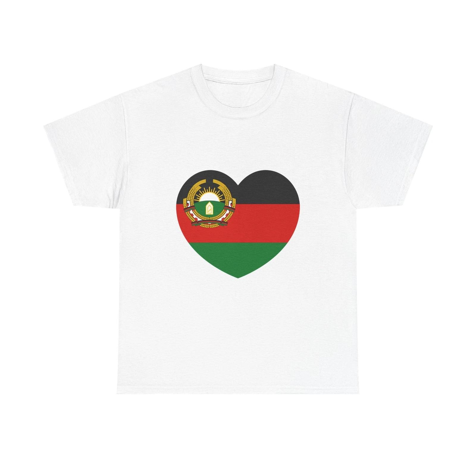 Heart Flag of Afghanistan 1987-1992 - T shirt 3XL