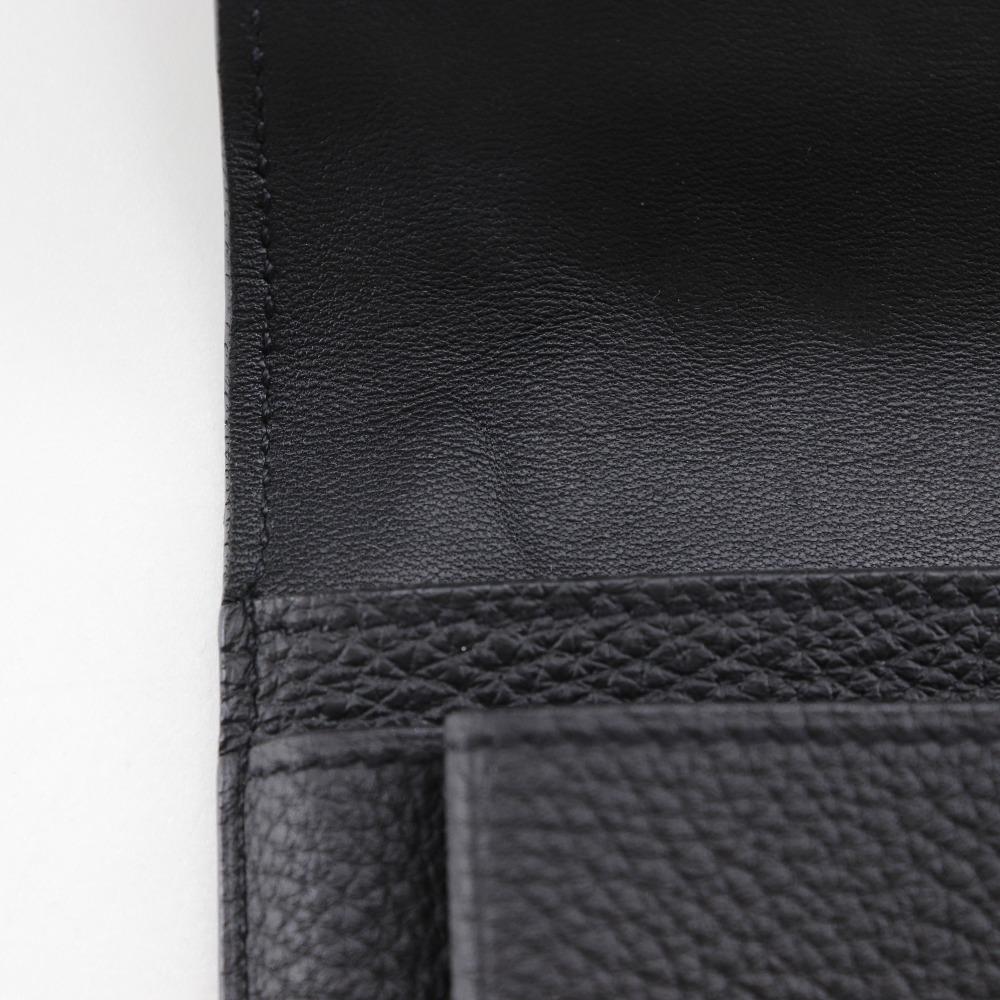 HERMES Dogon GM Purse black/SilverHardware Togo unisex Used