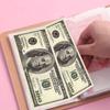 1 Note Storage Book Made of PU Material, Holds 100 Bills with Note Photos, Stamps, Bank Card Storage Book 1A6 Extra Large Capacity Cash Storage