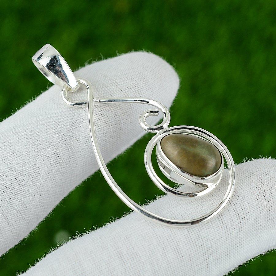 Natural Tibetan Turquoise Gemstone Jewelry 925 Sterling Silver Pendant For Women