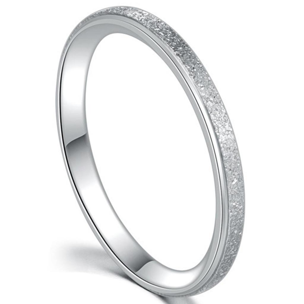 Rose Gold Korean-Style Frosted Titanium Steel Couple Rings