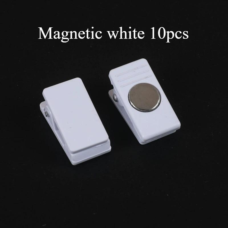 10Pcs Clip Stationery Accessories Plastic Clip Transparent Small Clip with Glue File Manual PP Clip Photo Clip