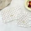 1Pc Placemat Rural Style Love Pattern Fresh Sweet Fabric Art Photography Props Coaster Originality Lace Trimmings Home Decor