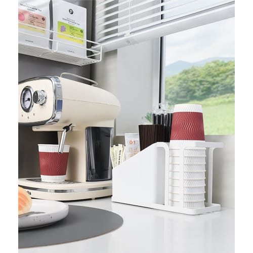 Paper Cup Holder, Cup Stand, Paper Cup Storage, Coffee Cup Holder (White)