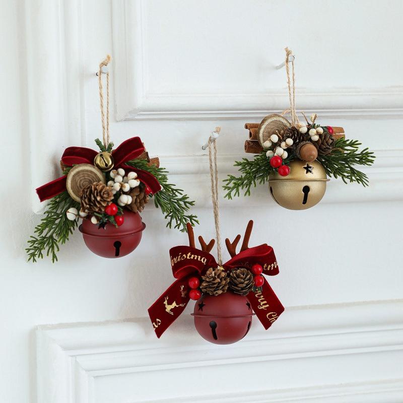 Noel Çanı Boynuzlar Fiyonk Kozalak Çan Karışık Kolye Noel Ağacı Vitrin Araba Asma Süsü