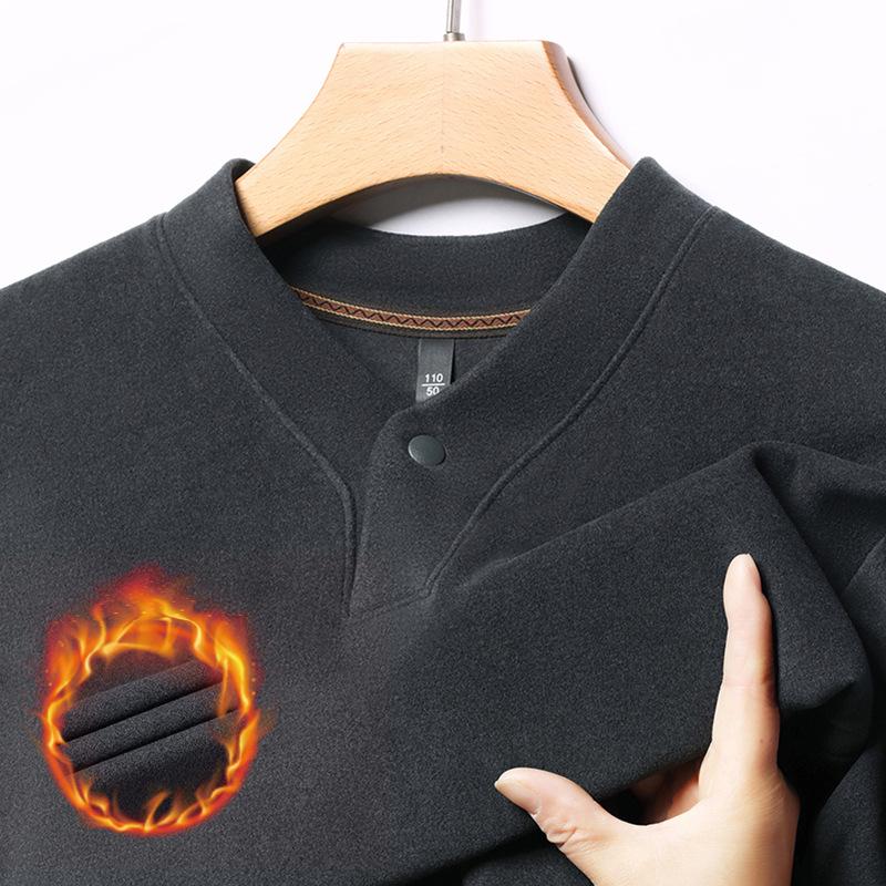

Men s Autumn-Winter Velvet-Lined Warm Long-Sleeve Sweatshirt for Middle-Aged Dads 3XL