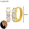 925 Silver Needle 11/13mm Small Hoop Earrings for Women Circle Piercing Huggie Earrings Multicolor Zircon Earrings Party Jewelry