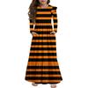 Girls' Tiered Ruffle Dress Halloween Day - Long Sleeve Printed Maxi With Pockets
