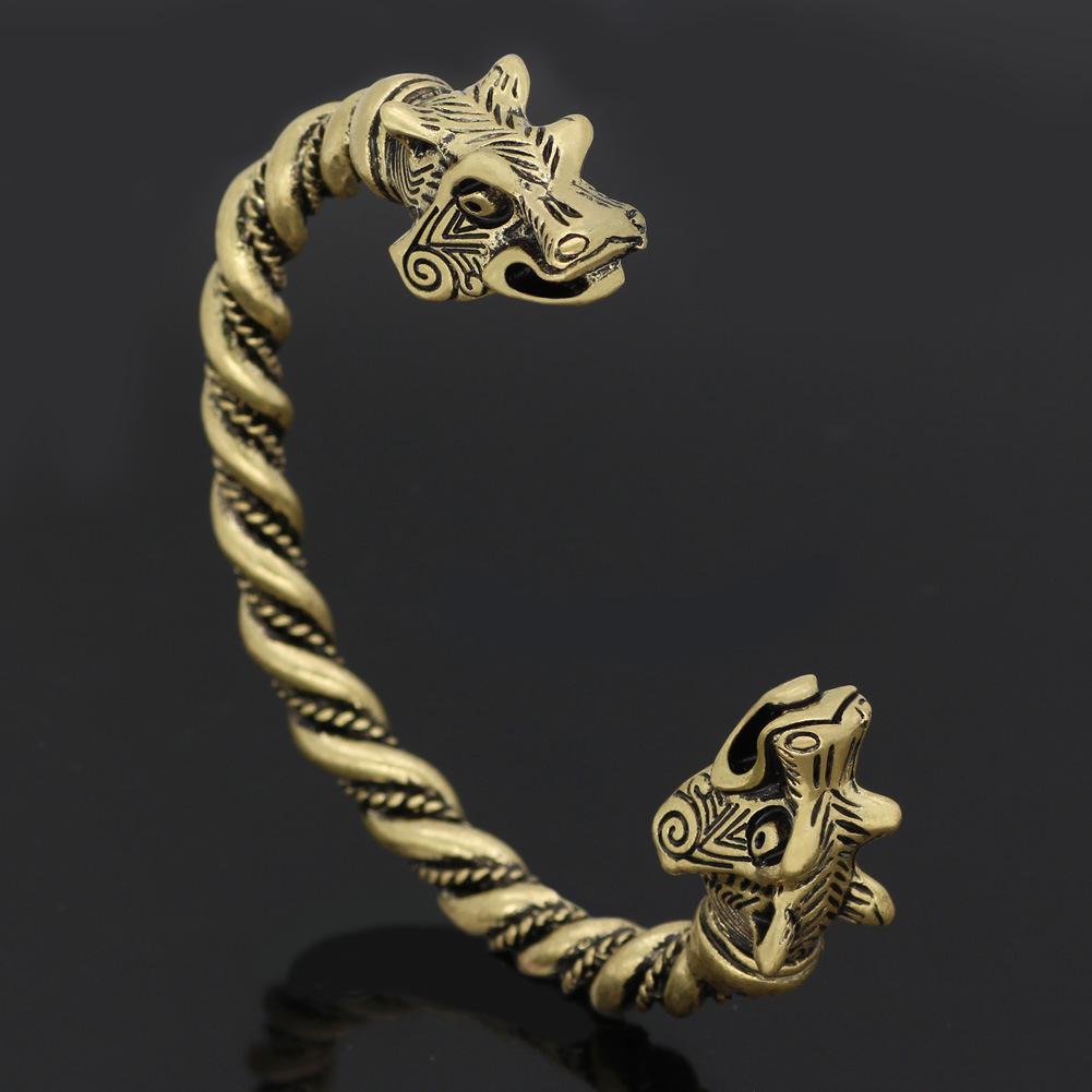 Nordic Viking Celtic Wolf Men's Hip Hop Bracelet