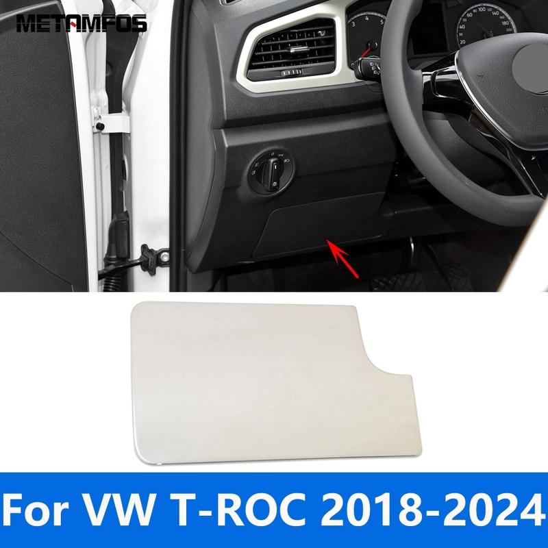 Car Accessories For Volkswagen VW T-Roc TROC 2018- 2024 Interior Carbon Fiber Door Handle Bowl Cover Trim Frame Sticker
