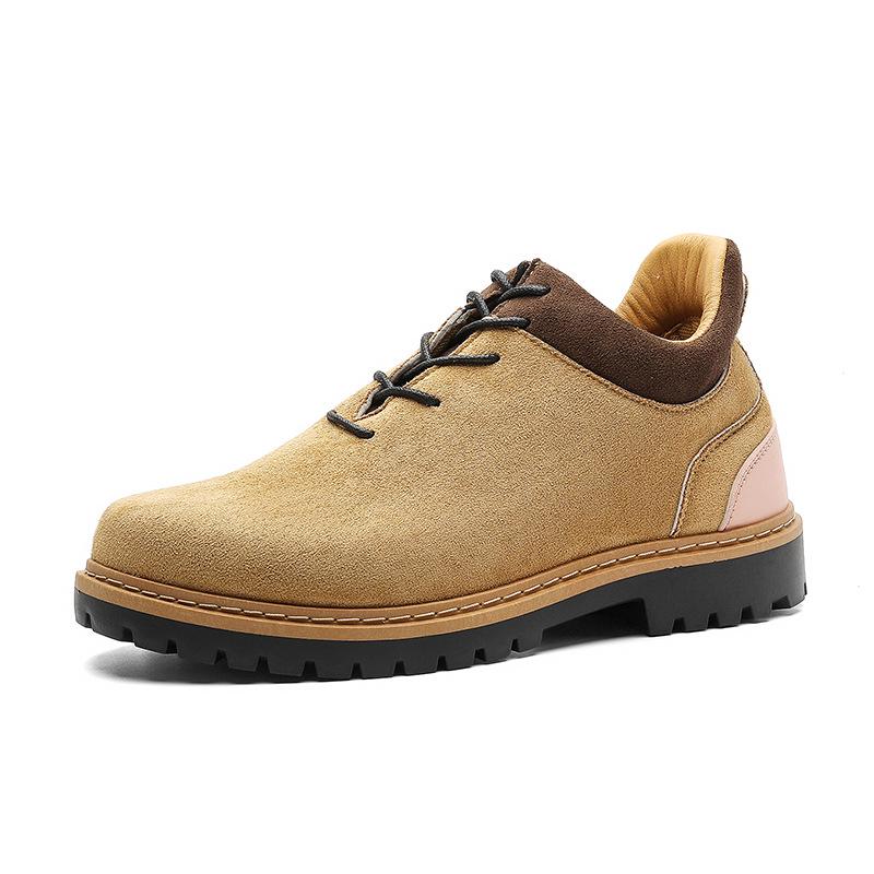 2026 Spring/Autumn Retro Versatile Men's Leather Lace-up Work Boots - British Style Casual Martin Boots