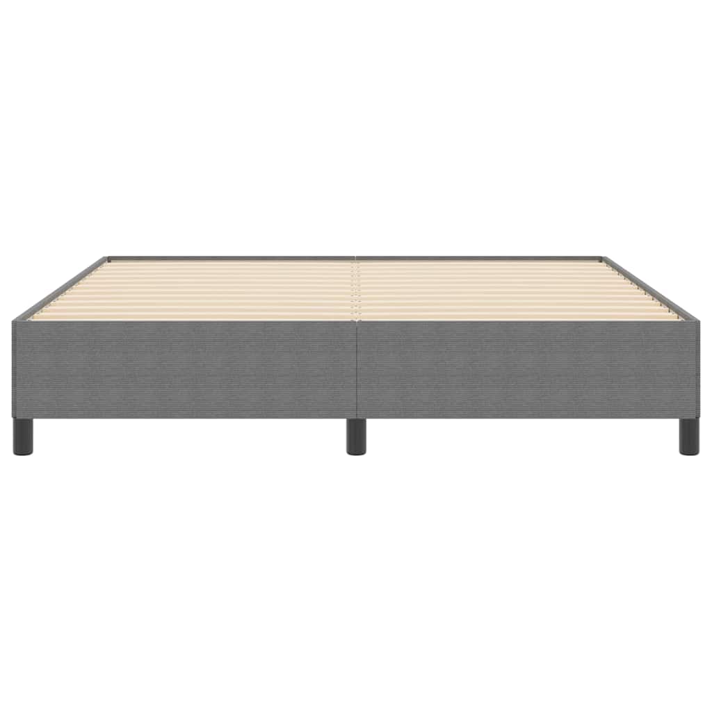Box Spring Bed Light Grey 180 x 200 cm Cord Fabric