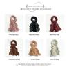 Cotton Linen Texture Wave Point Scarf Retro Print Wrinkle Twisted Pleated Scarf Long Pleated Thin Scarf Print Dots Scarf