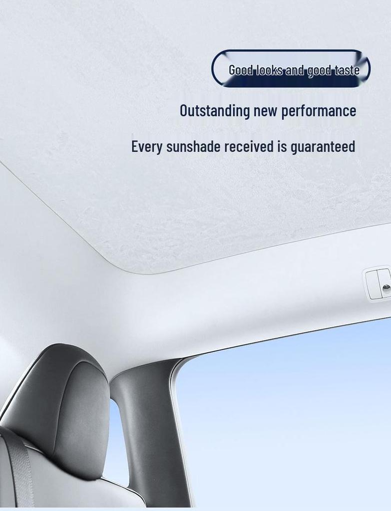 Tesla Model YL Sunroof Electrostatic Sunshade: Sun Protection and Heat Insulation for Panoramic Roofs