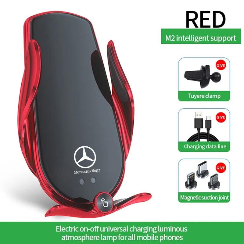 Car Wireless Charger Phone Holder Charging Portable Bracket For Mercedes Benz W205 W204 W203 W212 GLC CLA GLA AMG C180 C200 C300