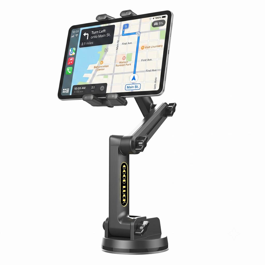 Stoßfester langer Arm Saugnapfhalter Heavy Duty Halter für faltbare Handys Tablets Passt für LKW-Windschutzscheibe Armaturenbrett Schreibtisch Auto Zubehör