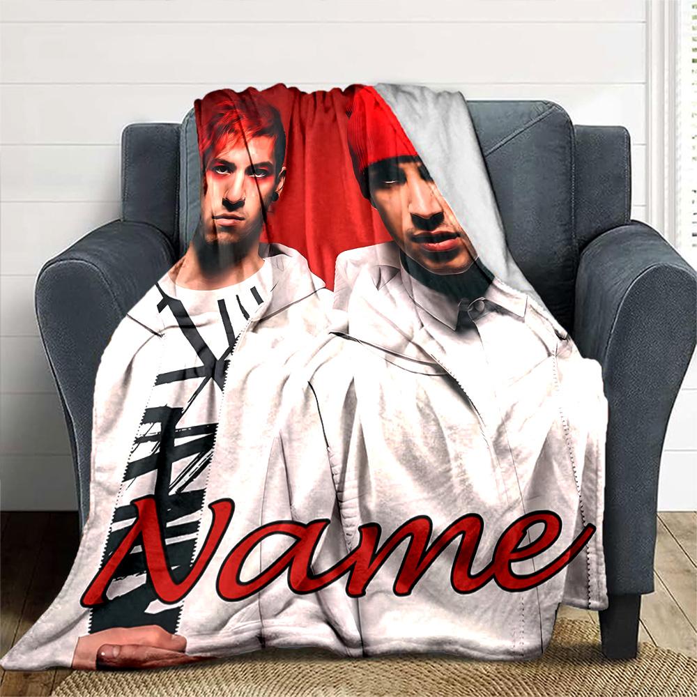 Customiz Name Personality Twenty One Pilots Blanket Soft &Warm Sofa Office Bed Travel Lunch Break Blanket, Gift Suitable All Seasons