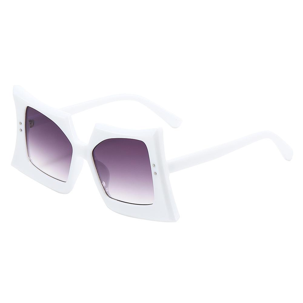 

Wine Glass Sunglasses, Personalized Square Large-Frame Hip-Hop Beat Sunglasses For Women regular