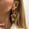 Vintage Metal Pendant Flower Earrings for Women Vacation Stages and Music Festivals Fashion Ethnic Daisy Drop Ear Jewelry Hot Sale Party Gift