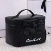 Large capacity cosmetics bag made of PU material  handbag storage bag with zipper and bowknot decoration for wash bag