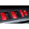 For Honda Civic 2016-2021 Red Aluminum Window Lift Panel Switch Button Stickers