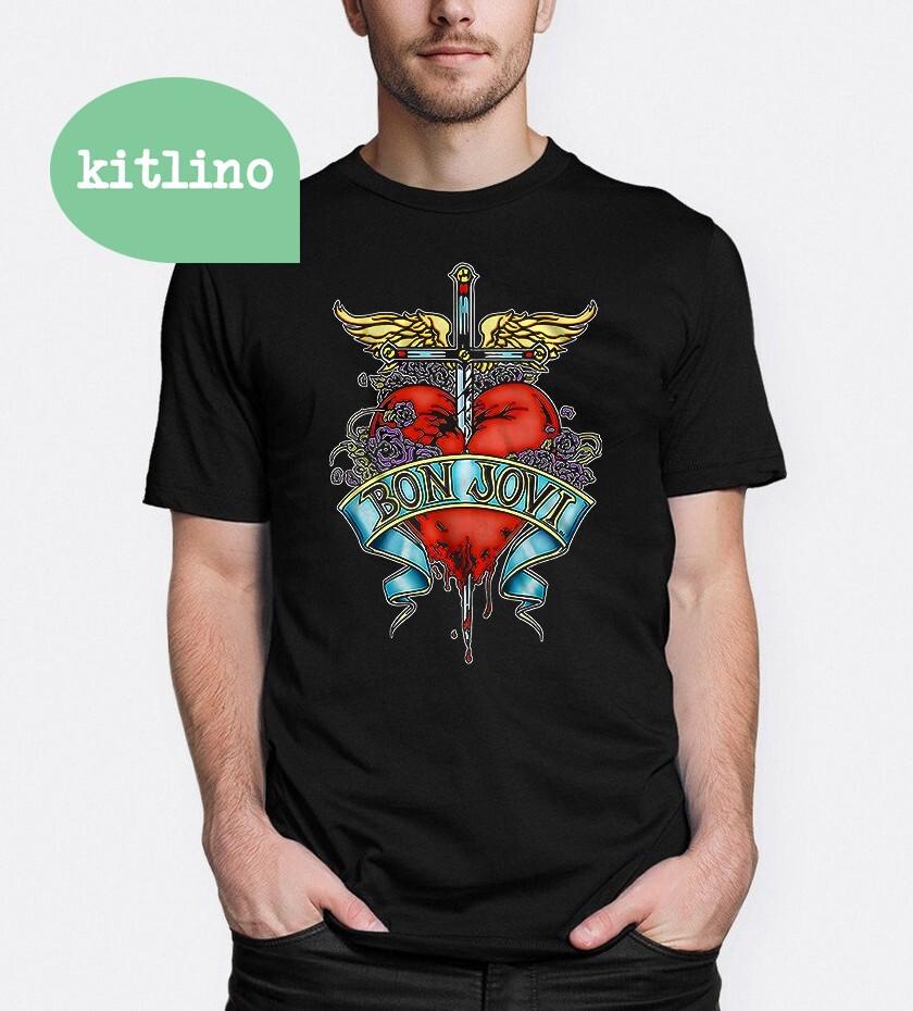Bon Jovi Band Album Short Sleeve  TD98887 Unisex T-Shirt L