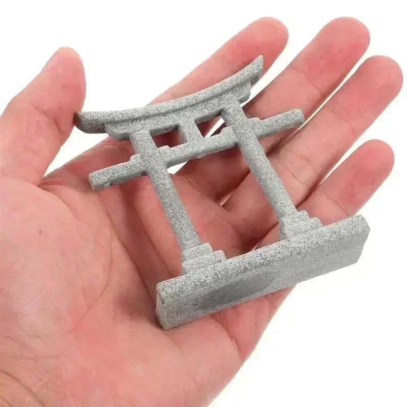 Torii Gate Japanese Aquarium Decor Miniature Ornamenttank Garden Shrine Shinto Landscape Sandstone Micro Decoration Simulation