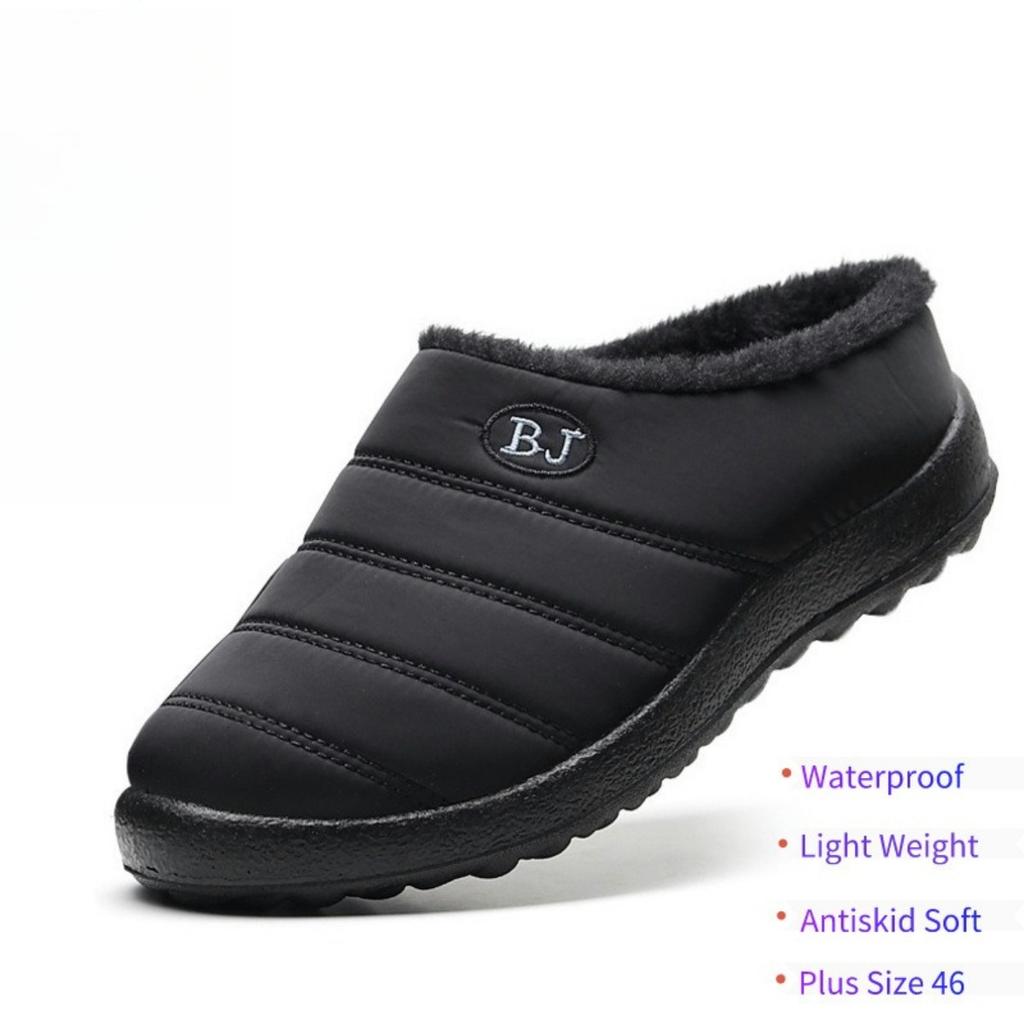 Waterproof, Cotton Slippers, Couple Style, Flat Shoes, Non Slip Shoes, Warm Shoes, Home Shoes, Plus Size, Cotton Shoes