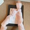 2pcs/set Fingerless Bow Gauze Sleeves Thin Yarn Arm Sunscreen Covers  Driving