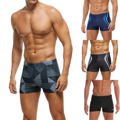 Plus Size Herren Atmungsaktive Badehose Hose Solide Badebekleidung Strandshorts Slim Wear