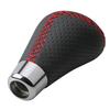 5 Speed Gear Shifter Head Genuine Leather Gear Shifter Knob Head Universal for Manual Gear Cars Red