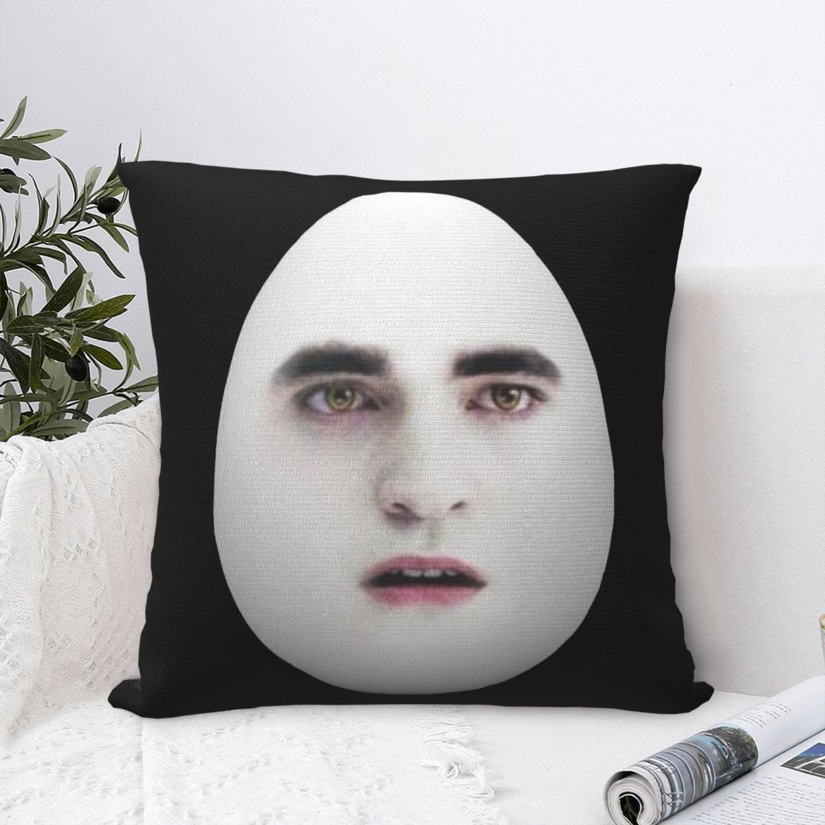 Helenal Unisex Twilight Eggward Funny Meme Pillowcase Double-Sided Printing Cushion Cover Decoration Throw Pillow Case Cover Home