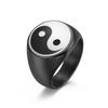Taiji Baguatu Titanium Steel Ring Stainless Steel Men's Finger Ring Jewelry